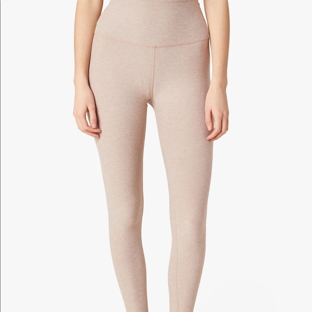 Spacedye Caught In The Midi High Waisted Legging In Sand Swept Desert Suede